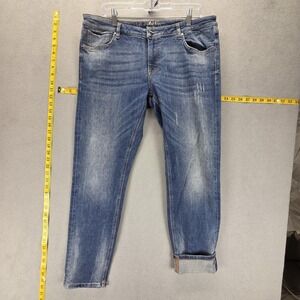 Selvedge Jeans Womens 14 Blue Talk About Whiskers‎ Honeycomb Zip Fly Medium Wash